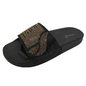 Noblag Glitter Sandals Women Slip Gold